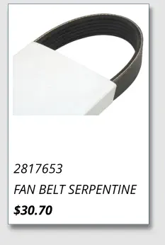 2817653 FAN BELT SERPENTINE $30.70