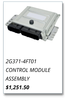 2G371-4FT01 CONTROL MODULE ASSEMBLY $1,251.50