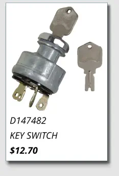 D147482 KEY SWITCH $12.70