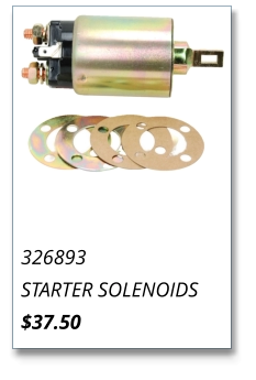 326893 STARTER SOLENOIDS $37.50