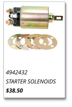 4942432 STARTER SOLENOIDS $38.50
