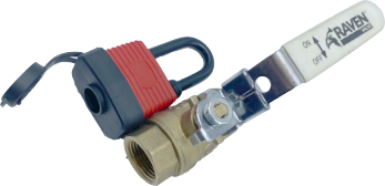 Natural gas and Propane locking ball valve