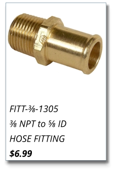 FITT-⅜-1305 ⅜ NPT to ⅝ ID HOSE FITTING $6.99