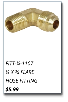 FITT-¼-1107 ¼ X ⅜ FLARE HOSE FITTING $5.99
