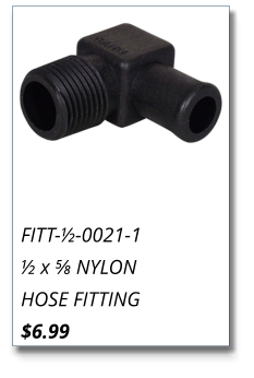 FITT-½-0021-1 ½ x ⅝ NYLON HOSE FITTING $6.99
